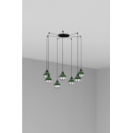 Faro Claire Colgante Verde E27 15W 7L 62803-7L