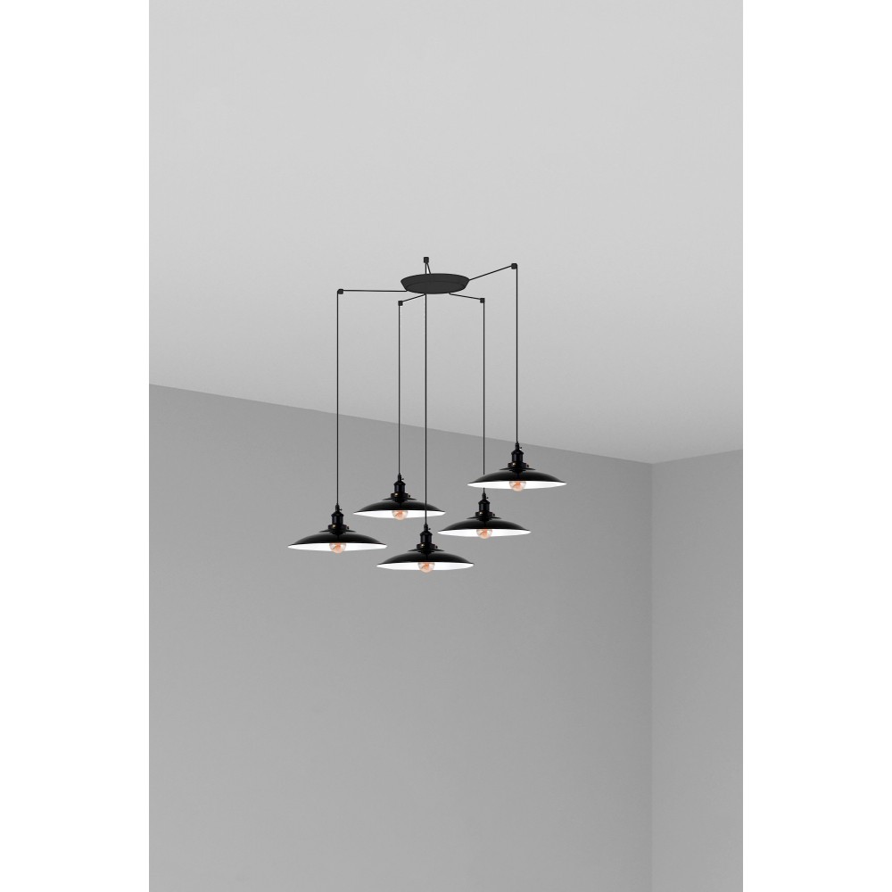 Faro Lang Colgante Negro E27 5L 62804-5L