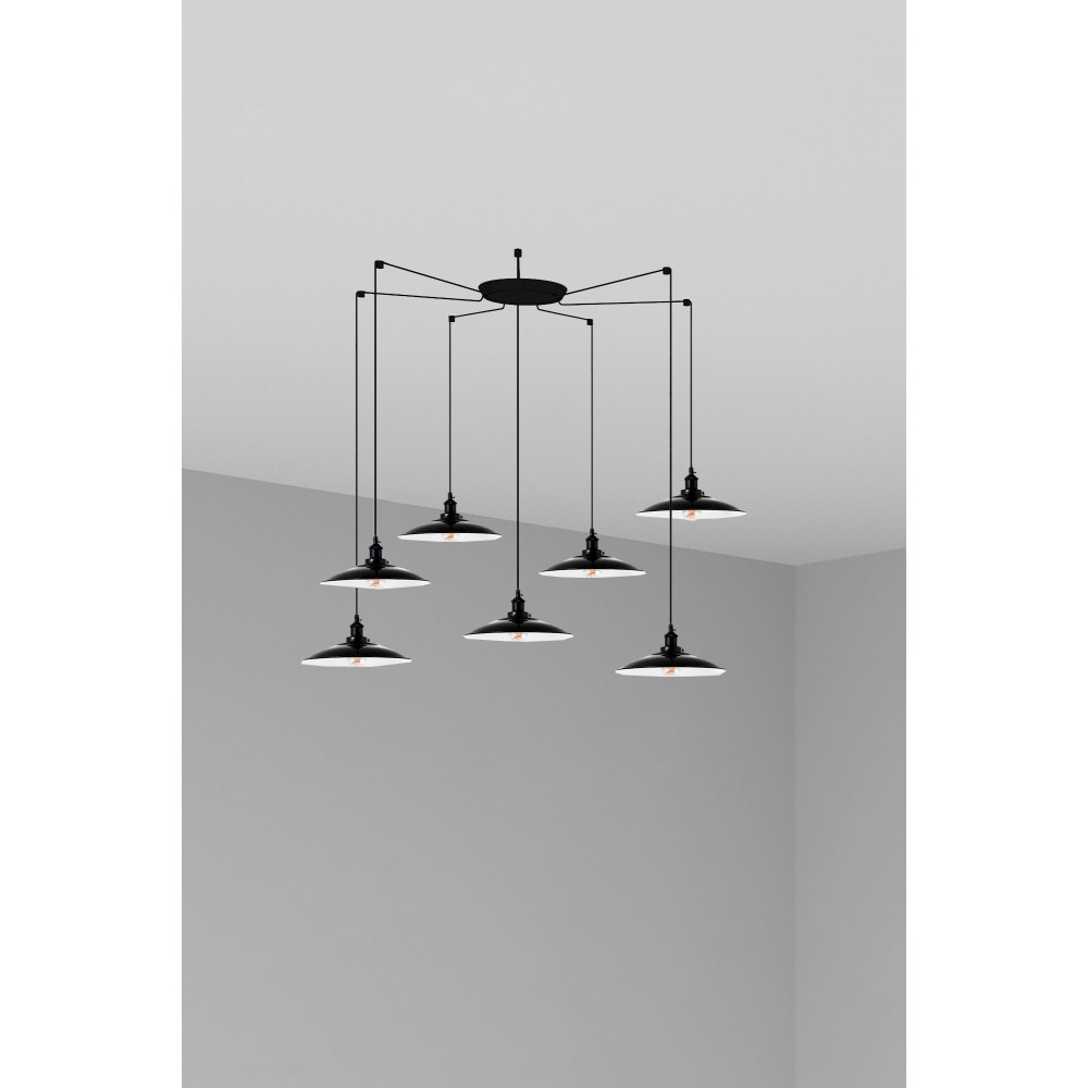 Faro Lang Colgante Negro E27 7L 62804-7L