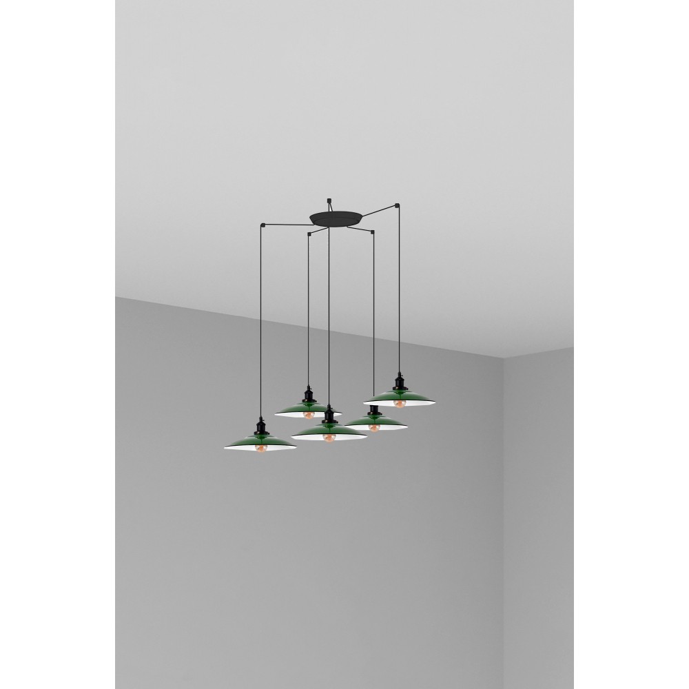 Faro Lang Colgante Verde E27 5L 62805-5L