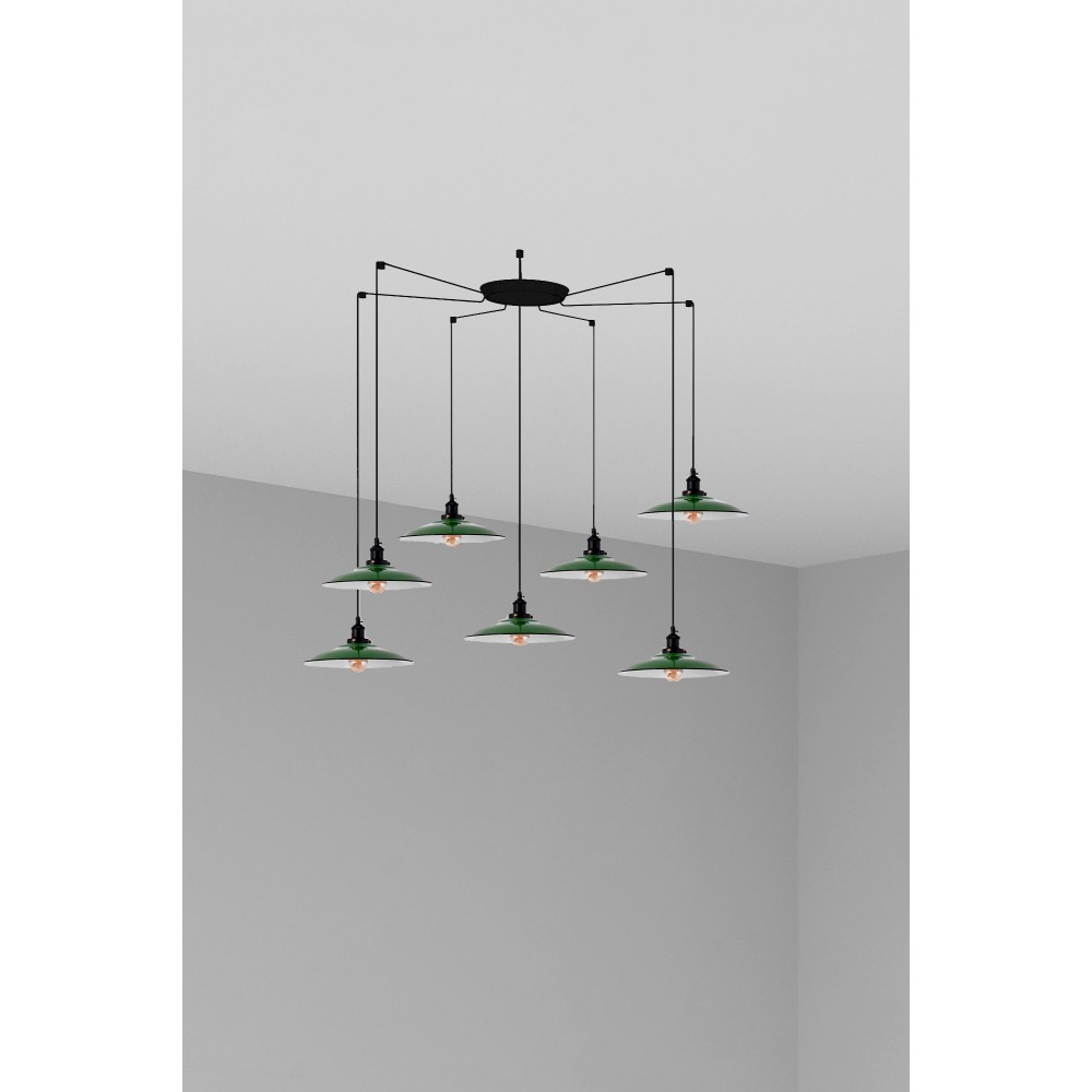 Faro Lang Colgante Verde E27 7L 62805-7L