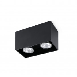 Faro Tecto Plafon Negro 2Xgu10 50W 63273