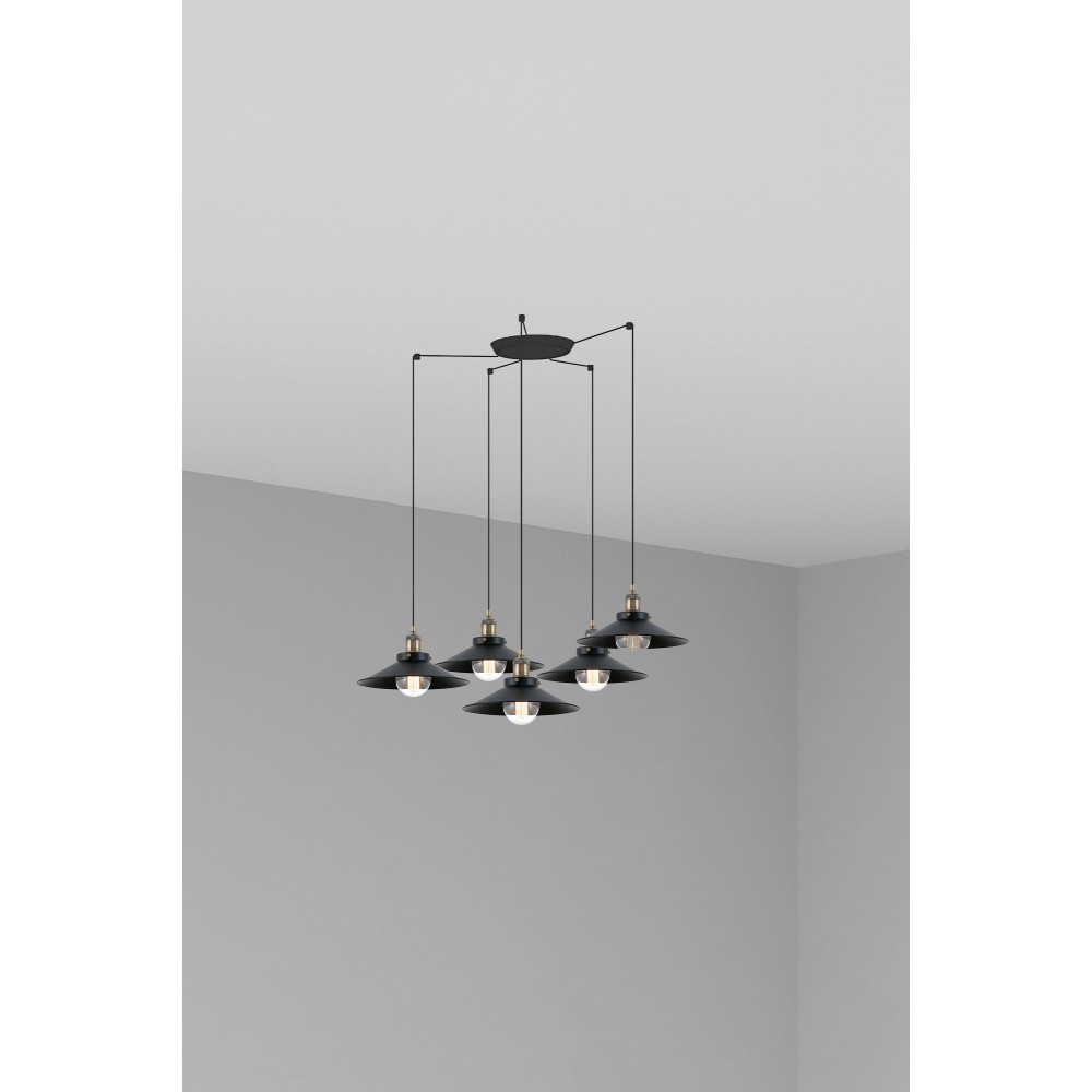 Faro Marlin Colgante Negro E27 60W 5L 64133-5L