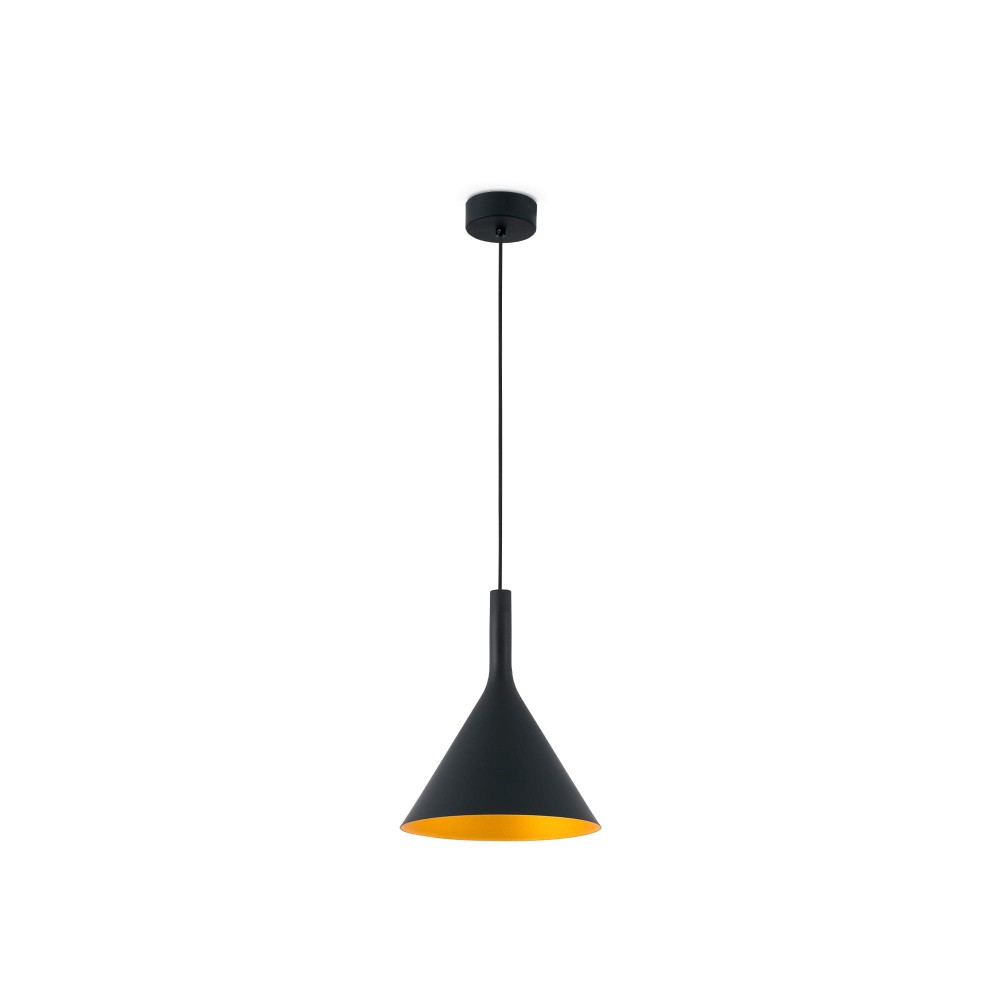 Faro Pam-G Colgante Negro-Oro Led 24W 3000K 64162