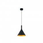 Faro Pam-G Colgante Negro-Oro Led 24W 3000K 64162