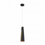 Faro Pluma Colgante Negro-Oro Led 6W 3000K 450Lm 64172