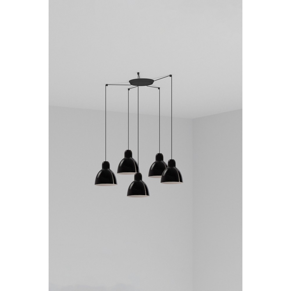 Faro Lampara Venice Colgante Negra Ø160 1x E27 5l