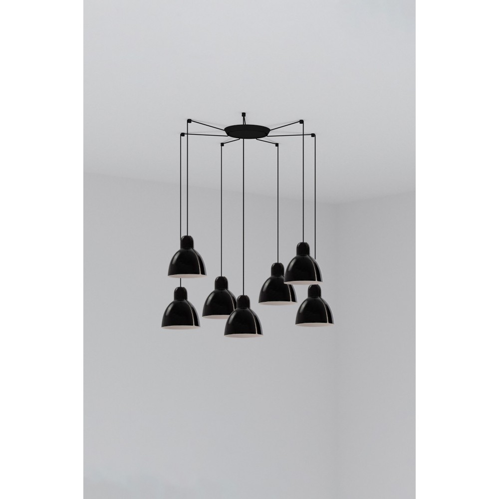 Faro Lampara Venice Colgante Negra Ø160 1x E27 7l
