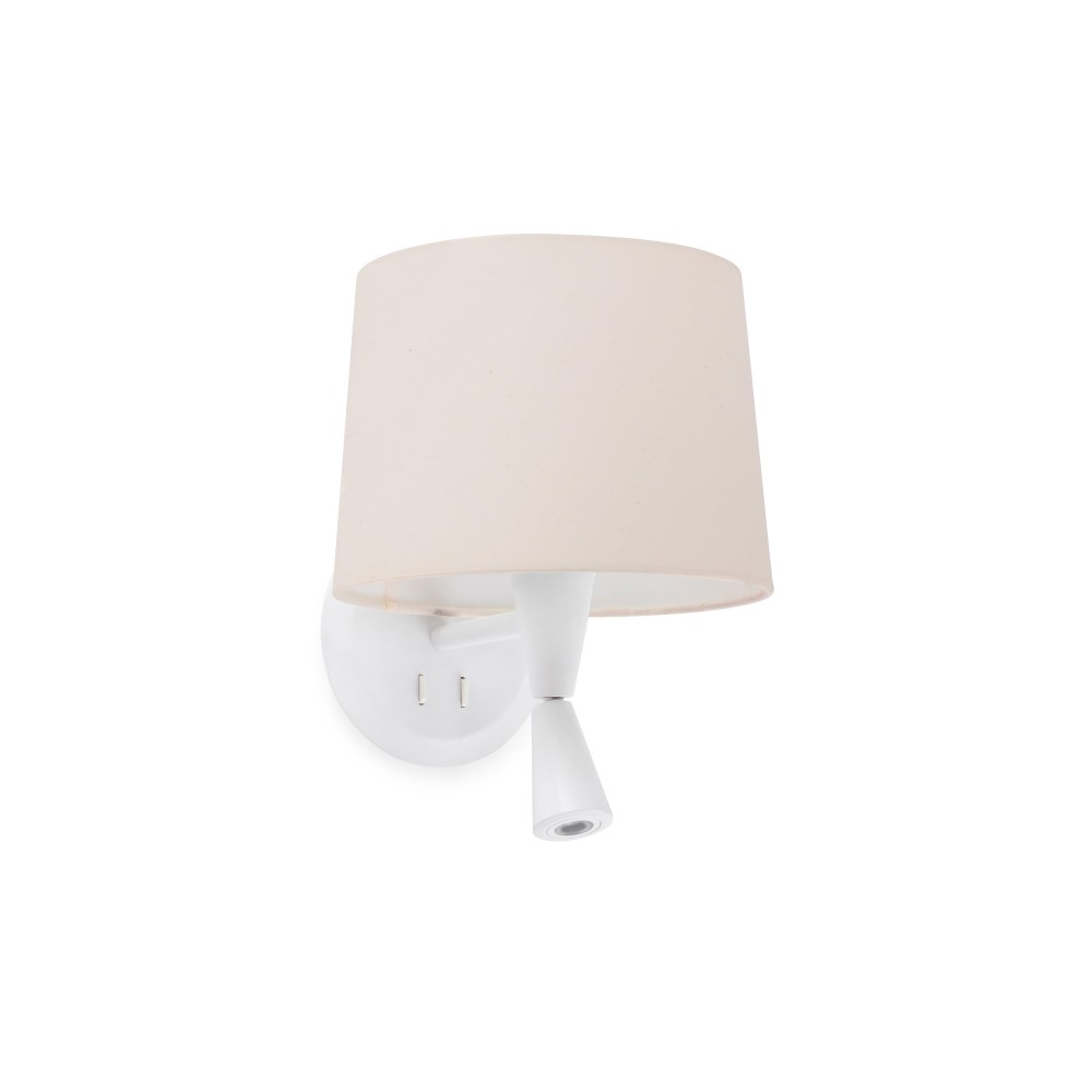 Faro Conga Apl Lector Blanco P.E27 ø215x160xø190 Beige 64308-02