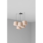 Faro Samba Colg Negro P. Encint E27 ø500x350xø450 Beige 64314-44-5L