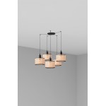 Faro Mambo Colg Negro P. Ratan E27 ø210x200xø210 5L 64314-47-5L