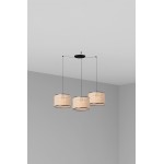 Faro Mambo Colg Negro P. Ratan E27 ø320x213xø320 3L 64314-48-3L