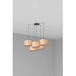 Faro Mambo Colg Negro P. Ratan E27 ø320x213xø320 5L 64314-48-5L