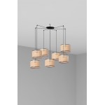 Faro Mambo Colg Negro P. Ratan E27 ø320x213xø320 7L 64314-48-7L