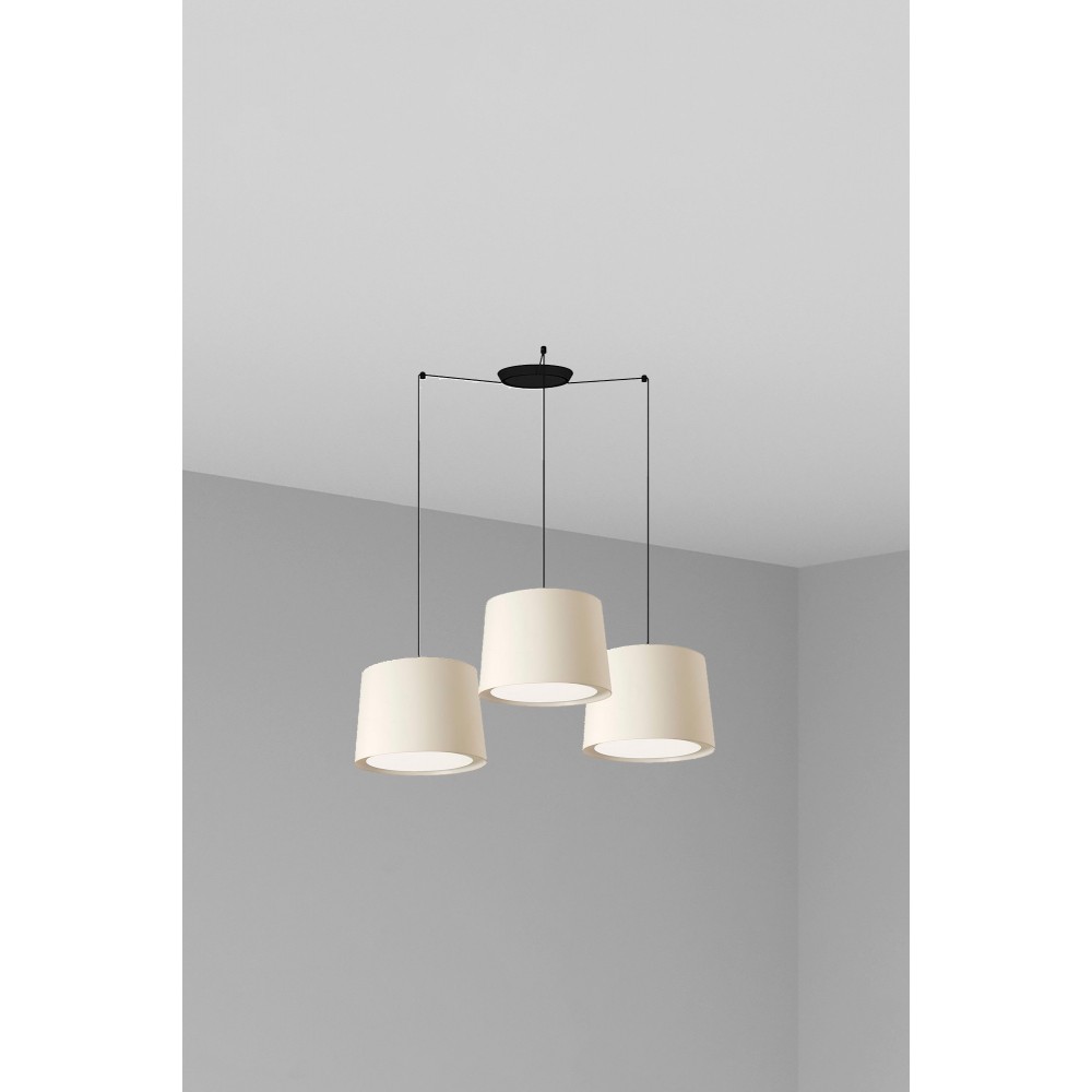 Faro Conga Colg Negro P. E27 ø500x350xø450 Blanca 3L 64314-54-3L