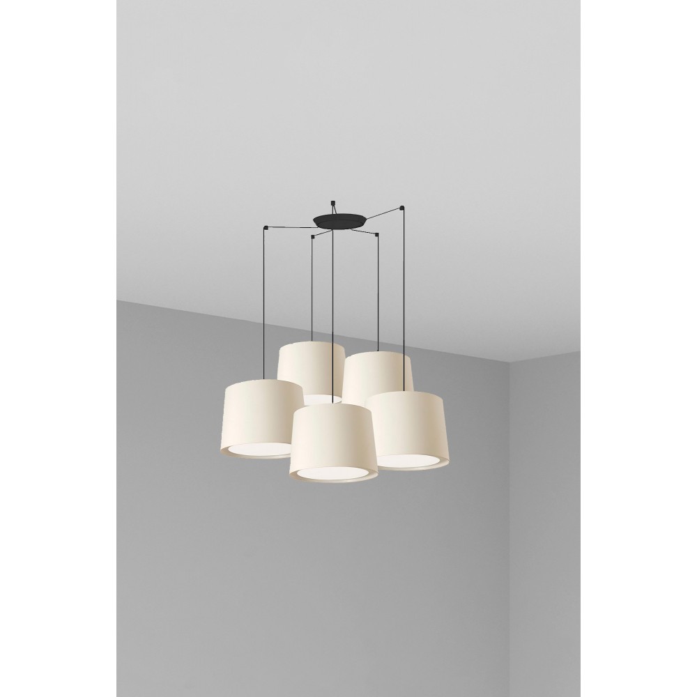 Faro Conga Colg Negro P. E27 ø500x350xø450 Blanca 5L 64314-54-5L