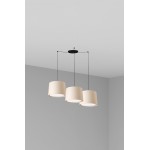 Faro Conga Colg Negro P. E27 ø500x350xø450 Beige 3L 64314-55-3L