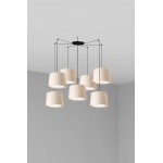 Faro Conga Colg Negro P. E27 ø500x350xø450 Beige 7L 64314-55-7L