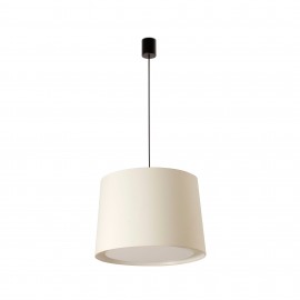 Faro Conga Colg Simple Negro P.E27 ø500x350xø450 Blanc 64315-54