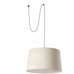Faro Windsor Colgante Con Clavija Negro-Lino 64331-153