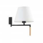 Faro Ron Aplique Gris Oscuro Pantalla Blanca 64400-10