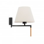 Faro Ron Aplique Gris Oscuro Pantalla Beige 64400-11