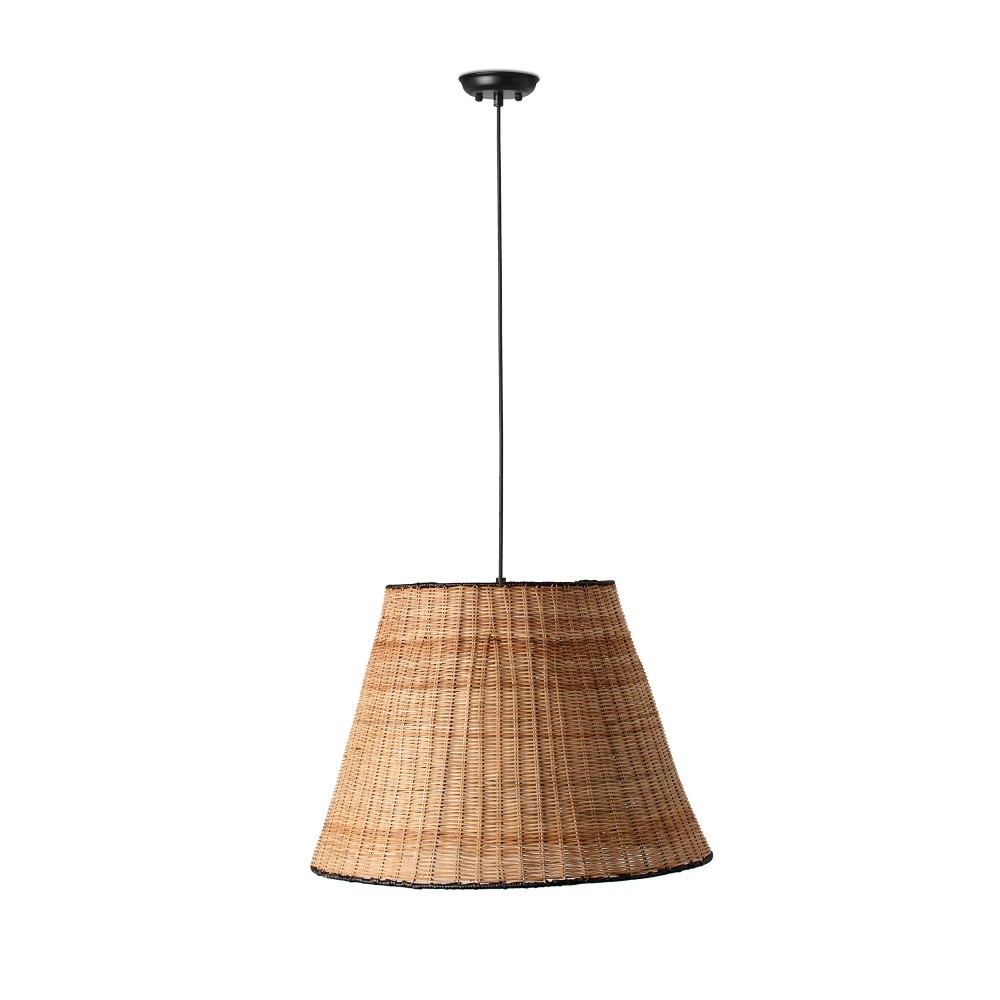 Faro Sumba Colgante Negro P.Rattan E27 ø560x360xø315 65134-72