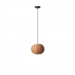 Faro Haka Colgante Negro P.Rattan E27 ø250x190 65134-73