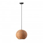 Faro Haka Colgante Negro P.Rattan E27 ø300x230 65134-74