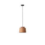 Faro Saipan Colgante Negro P.Rattan E27 ø225x170xø125 65134-76