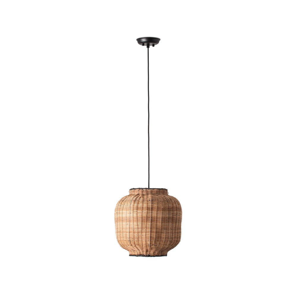 Faro Tupai Colgante Negro P.Rattan E27 ø300x290xø168 65134-77