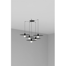 Faro Plat Colgante Negro E27 60W 5L 68145-5L