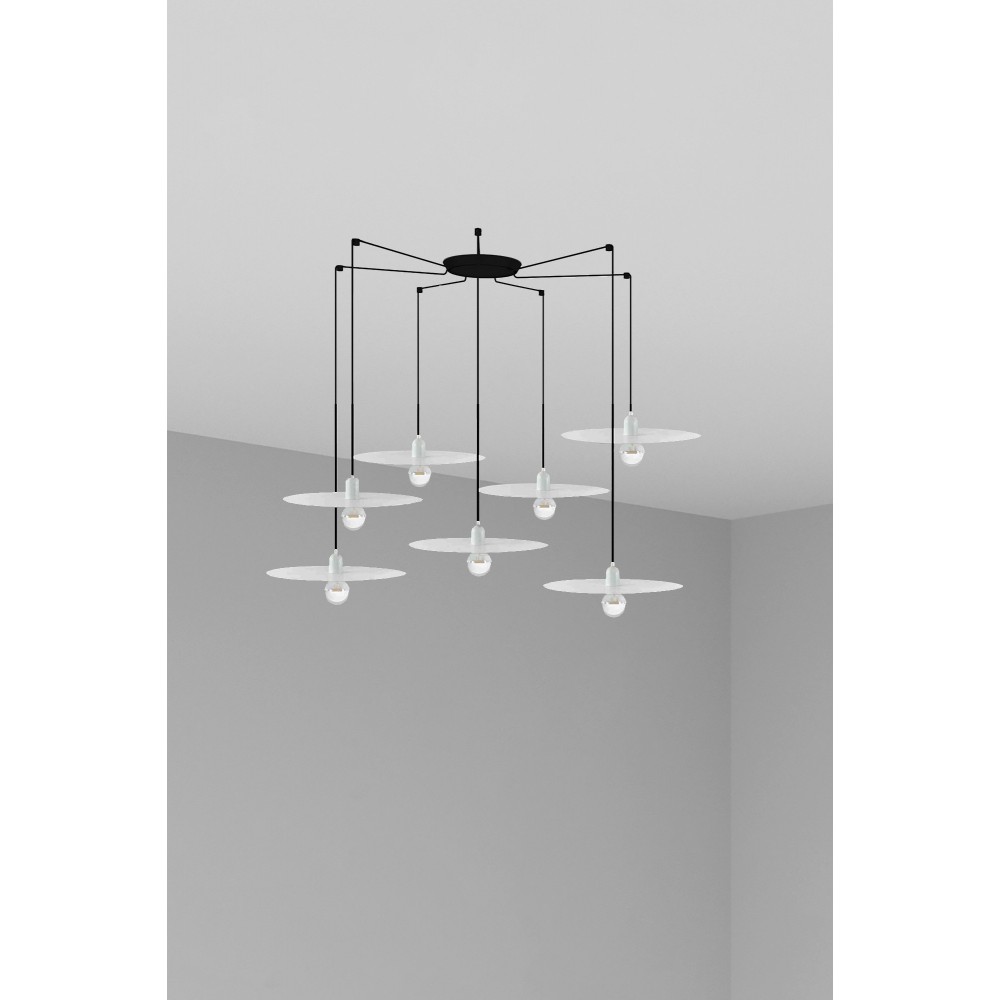 Faro Plat Colgante Blanco E27 60W 7L 68146-7L