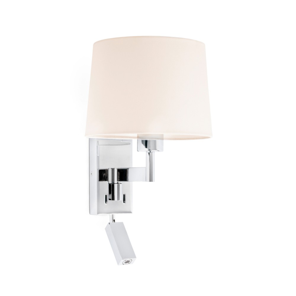Faro Artis Aplique y Lector Cromo Pantalla Beige 68493-02