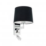 Faro Artis Aplique y Lector Cromo Pantalla Negra 68493-03