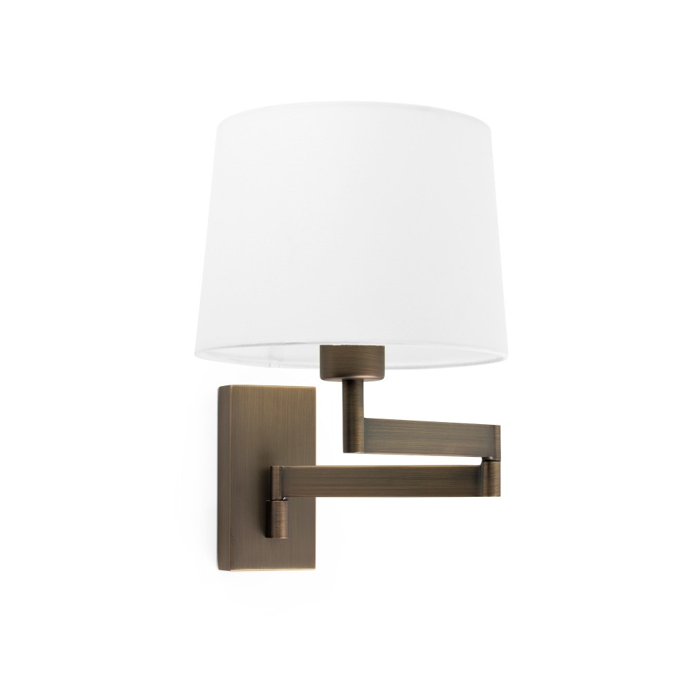 Faro Artis Aplique Articulado Bronce Pantalla Blanca 68494-01