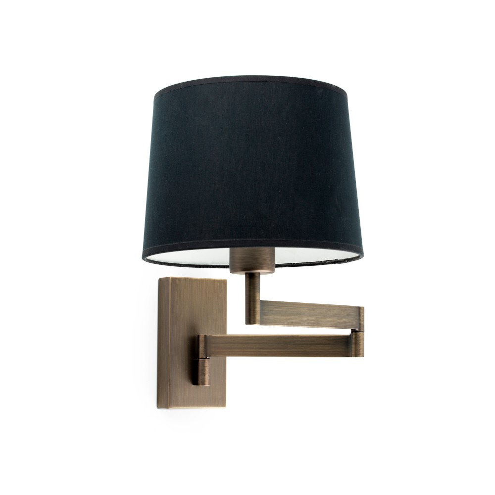 Faro Artis Aplique Articulado Bronce Pantalla Negra 68494-03