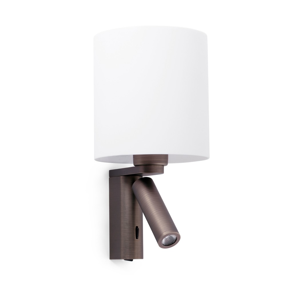 Faro Rob Aplique Bronce E27 60W Led 3W 3000K 68496