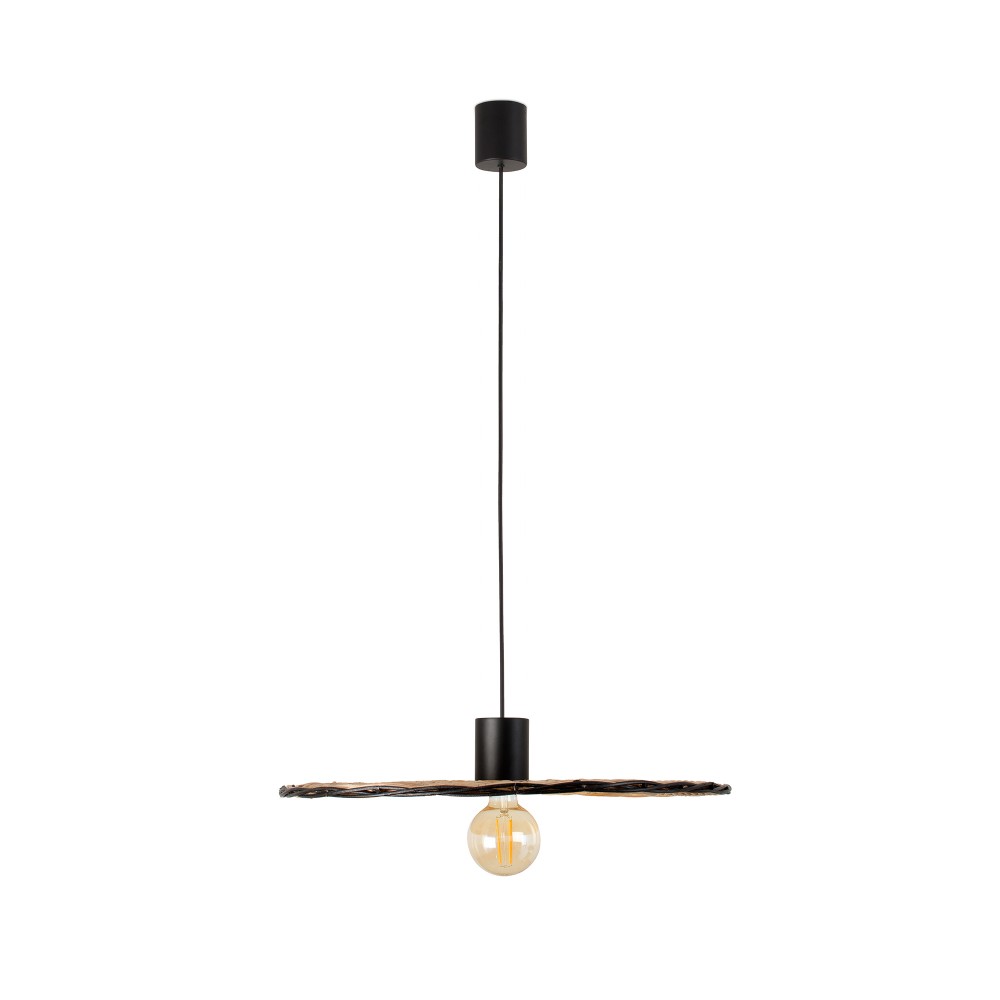Faro Costas Colgante Negro P. Ratan E27 ø600X20Xø600 68590-69