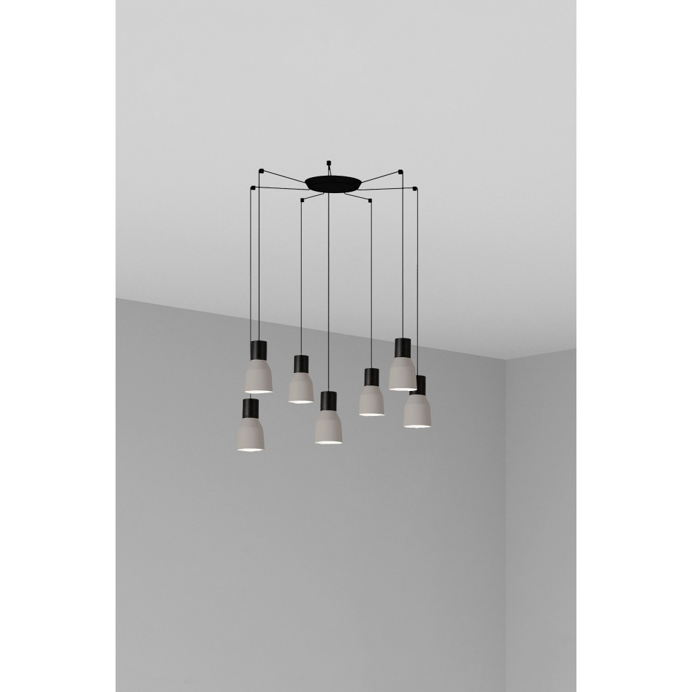 Faro Kombo Colgante Gris ø120 1X E27 7L 68591-7L