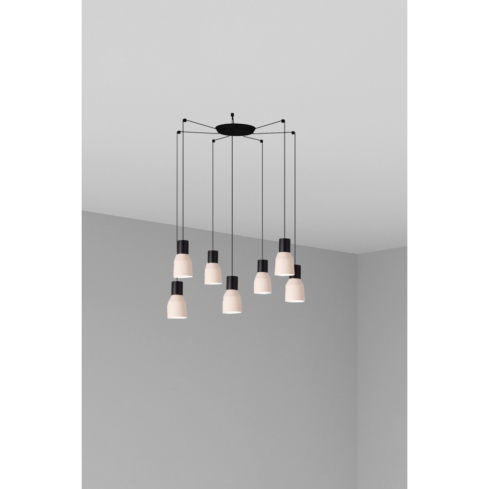 Faro Kombo Colgante Beige ø120 1X E27 7L 68592-7L