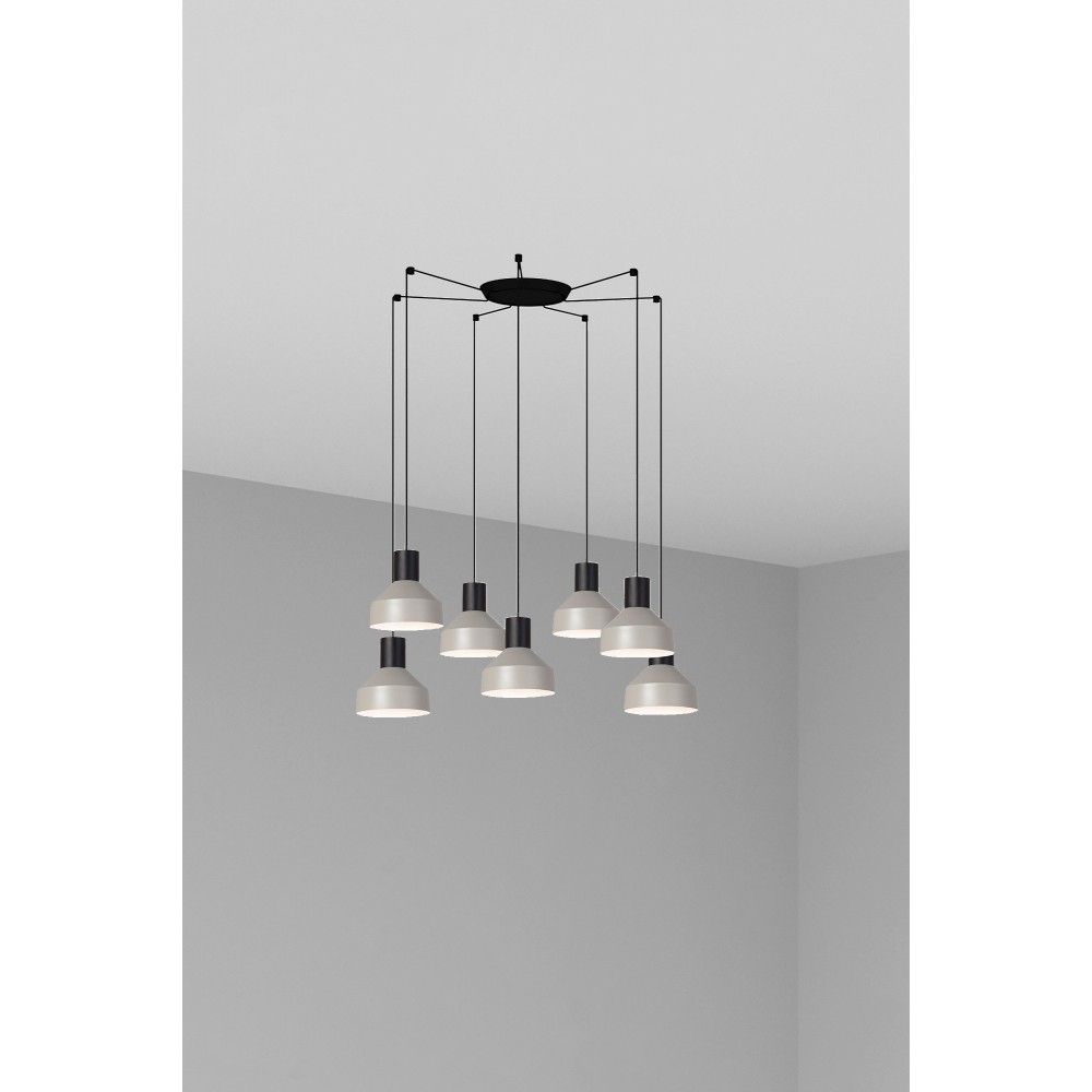 Faro Kombo Colgante Gris ø200 1X E27 7L 68593-7L
