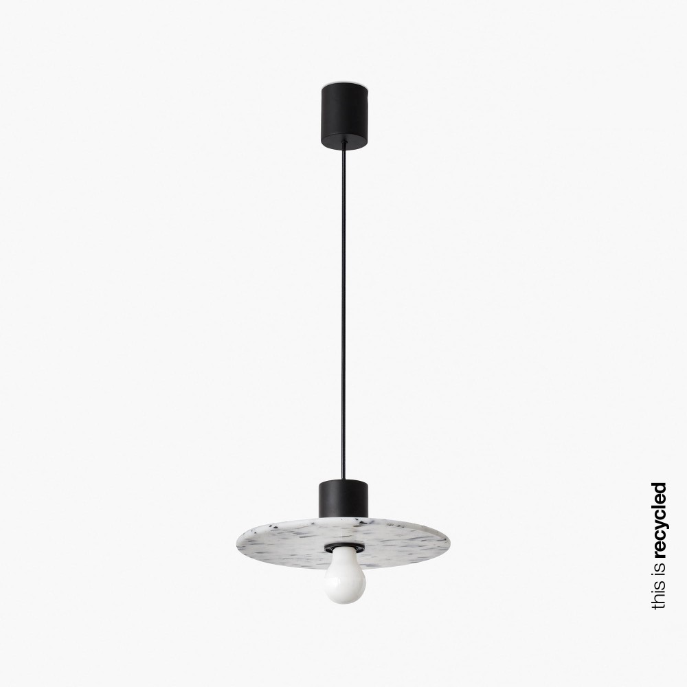 Faro Confetti Colgante Marmóreo Negro Ø30cm 1xe27