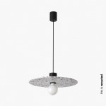 Faro Confetti Colgante Marmóreo Negro Ø45cm 1xe27