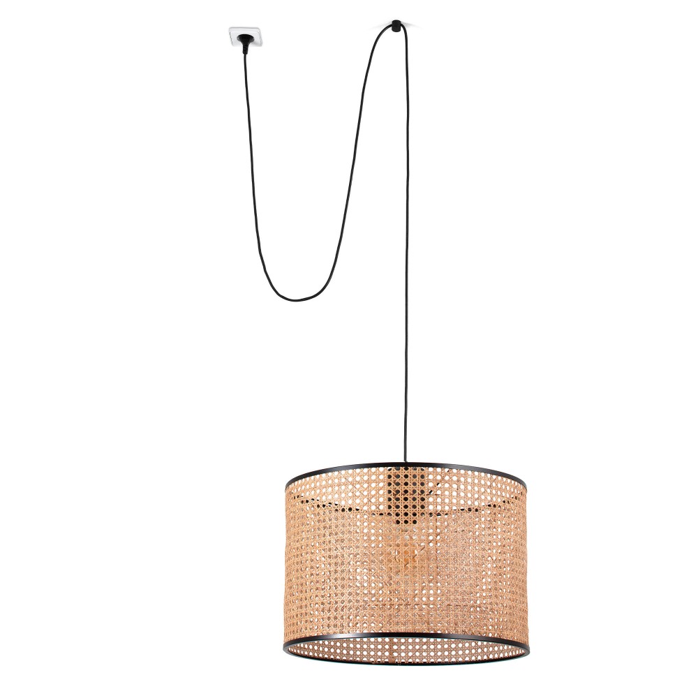 Faro Mambo Colgante Clavija P. Ratan E27 ø450x200xø450 68604-49