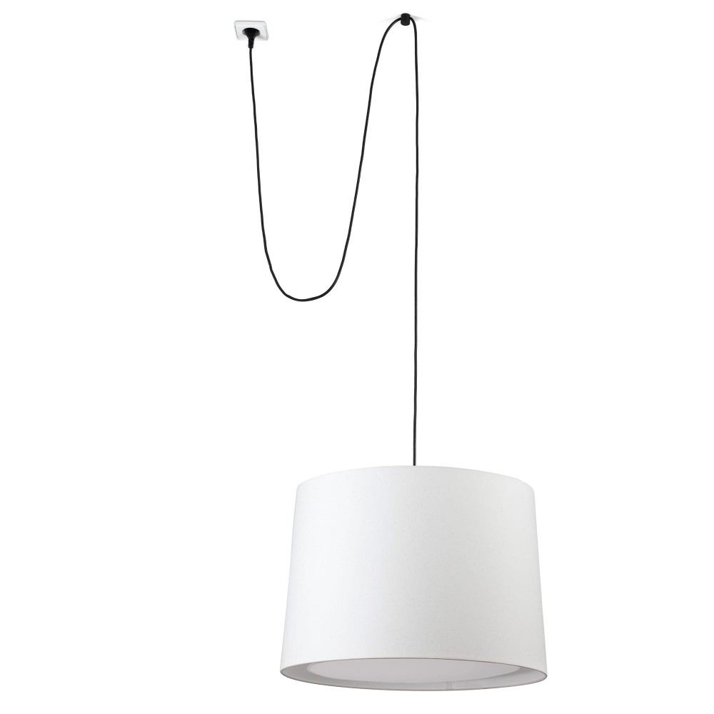 Faro Conga Colgante Clavija P. E27 ø500x350xø450 Blanca 68604-54