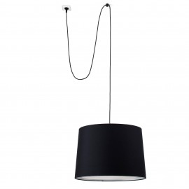 Faro Conga Colgante Clavija P. E27 ø500x350xø450 Negra 68604-56