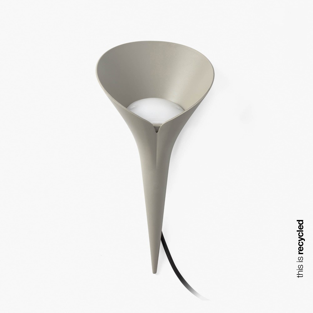 Faro Leaf Estaca Gris 1xgu10