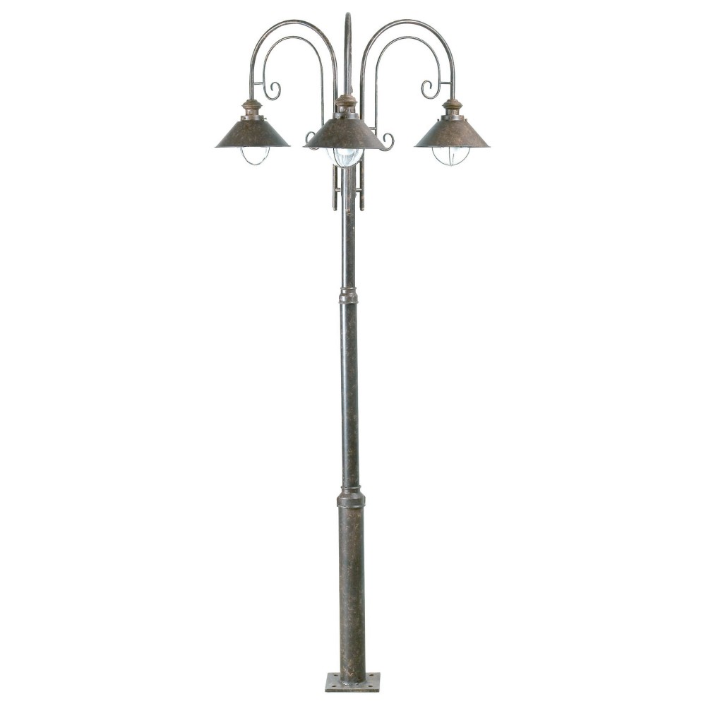 Faro Nautica-8 Farola Marron Oxido 3Xe27 11W 71118