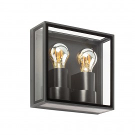 Faro Pomo Aplique Gris Oscuro 2xE27 71306